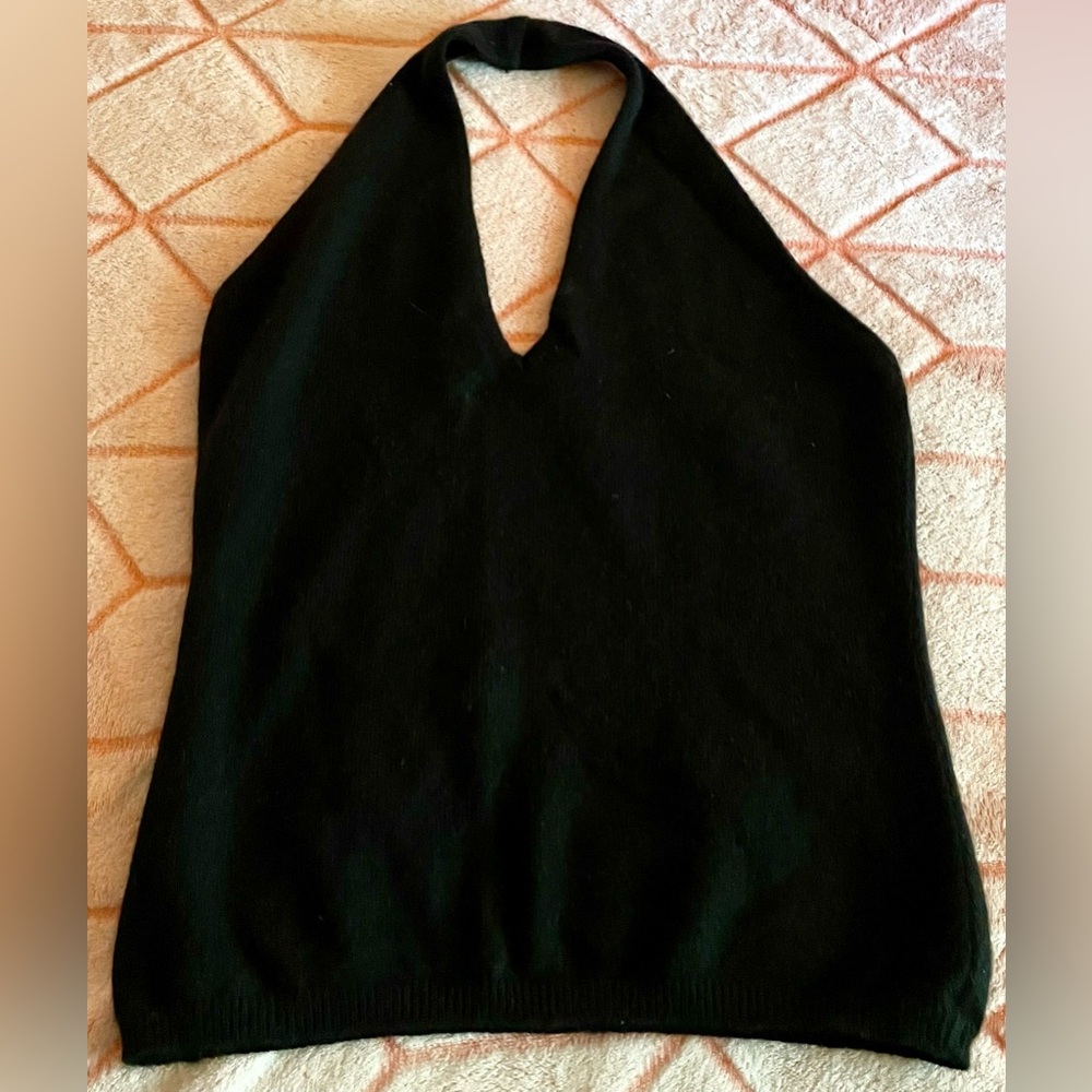 🖤 RARE Burberry 100% Cashmere Black Halter 🖤